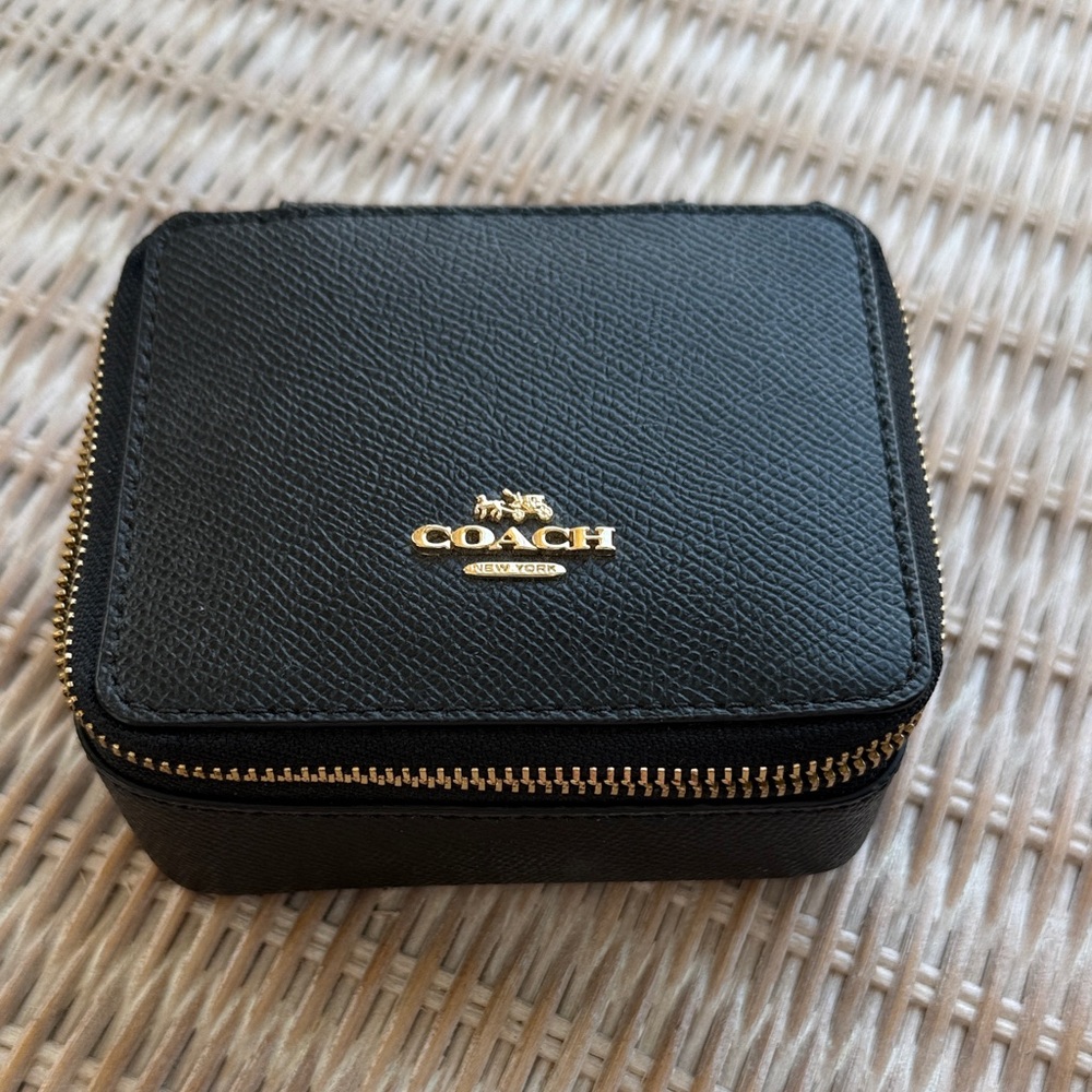 Coach Black Leather Travel Case